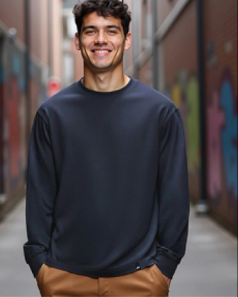 Men's Navy Blue Oversized T-shirt
